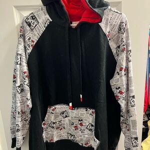 Mickey Mouse Black and Red Hoodie